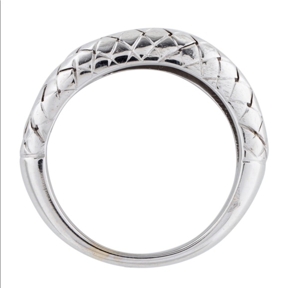 Beautiful ✨ Textured Dome 18 K white gold ring 6.5 - Picture 3 of 10